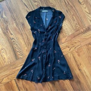 Reformation Fit and Flare Cherry Dress